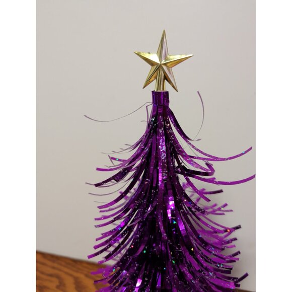 Christmas Tree purple tinsel - Picture 2 of 4